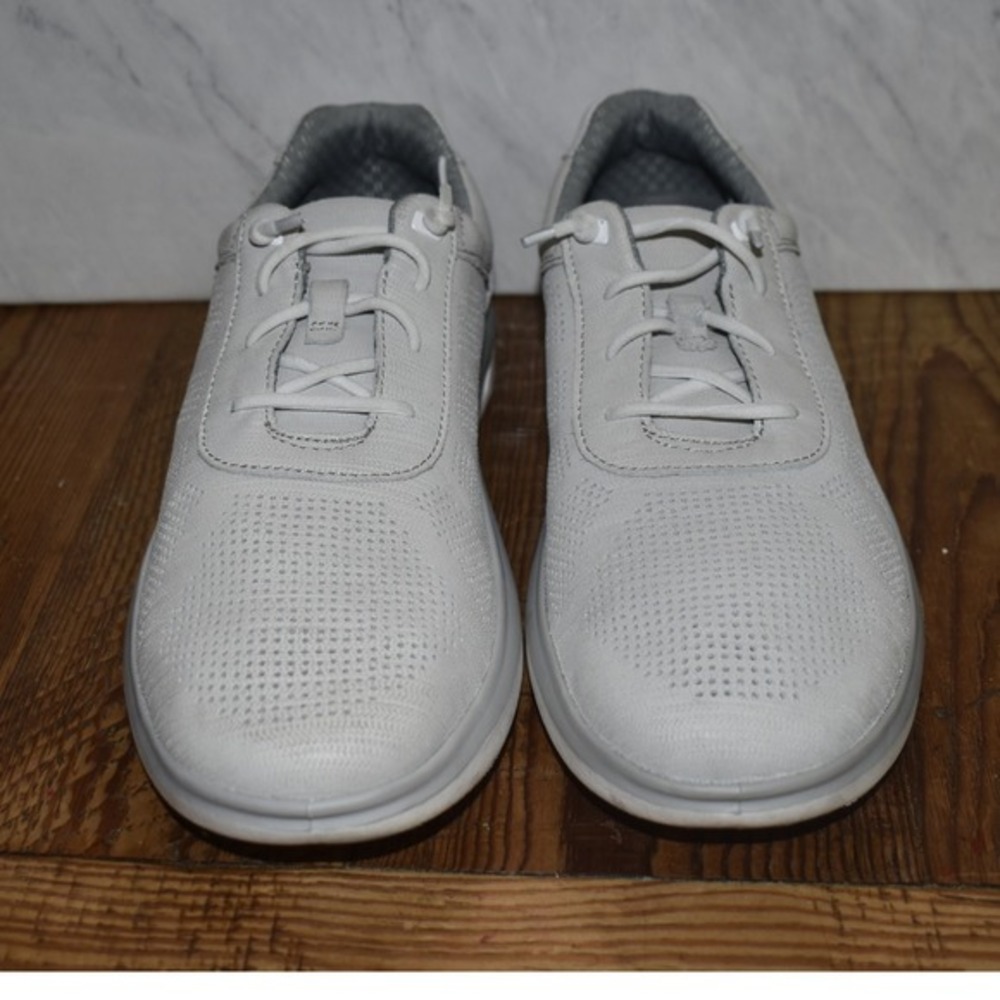 Johnston & Murphy Memory Foam Leather Sneakers Walking Shoes Gray‎ Size 9M